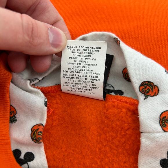 VTG 90s Women's GLOW IN THE DARK Mickey Unlimited Halloween Graphic Crewneck 2XL - Picture 7 of 12